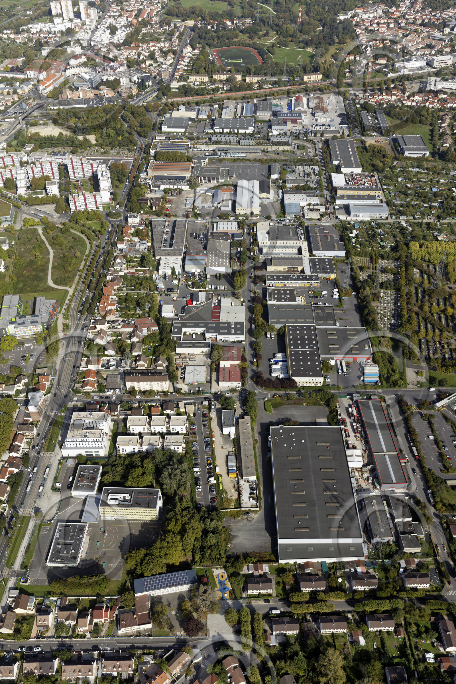 Le département de Seine-Saint-Denis (Région Ile-de-France) en vues aériennes obliques