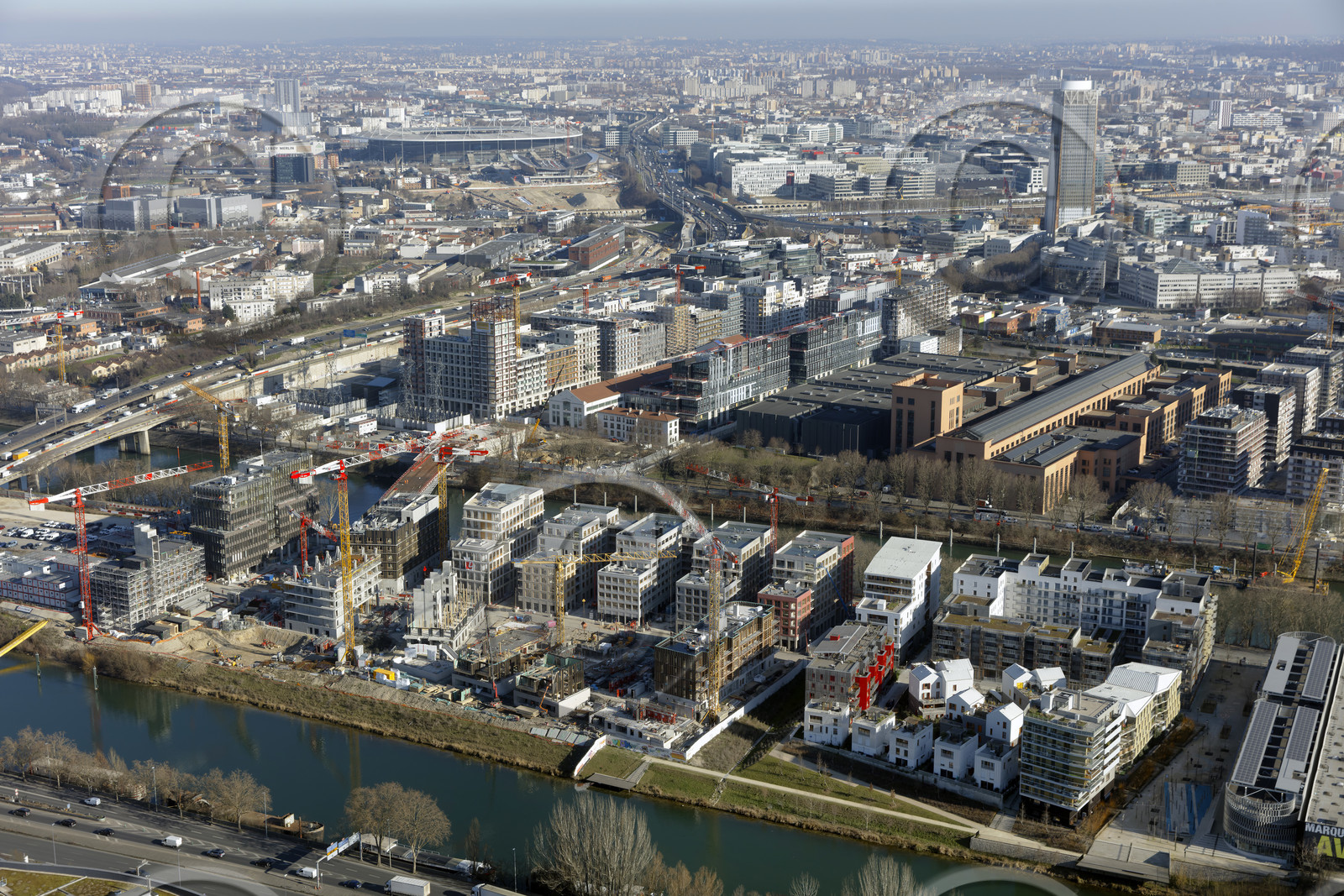 Le département de Seine-Saint-Denis (Région Ile-de-France) en vues aériennes obliques