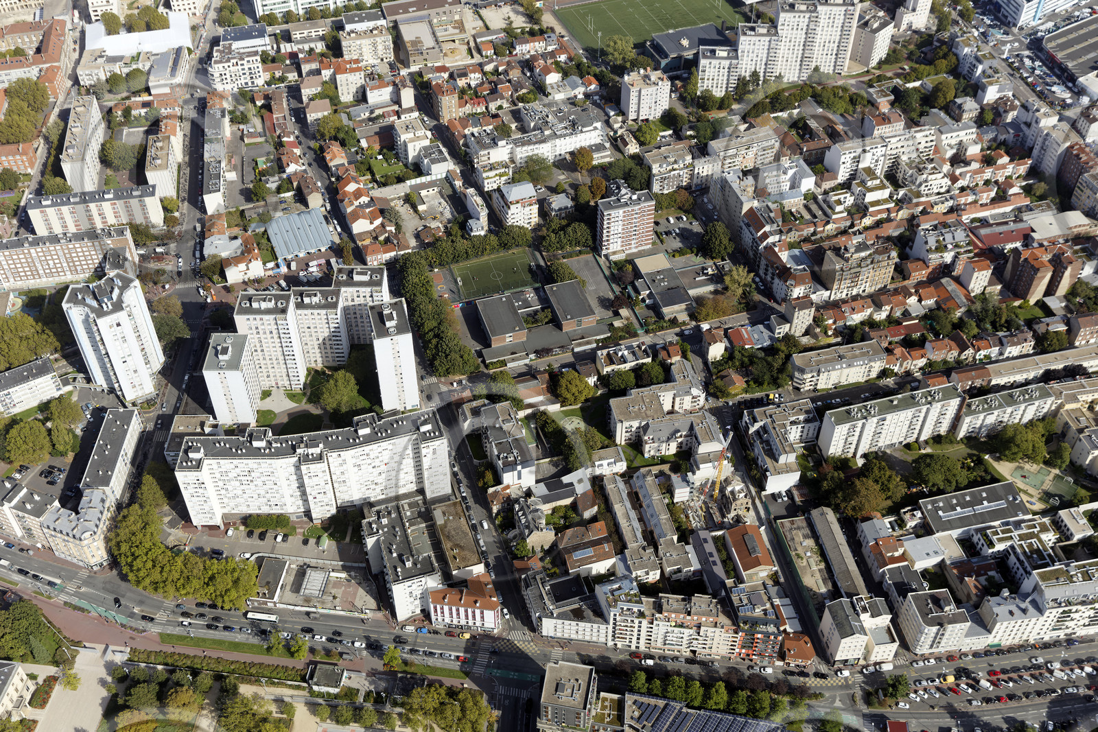 Le département de Seine-Saint-Denis (Région Ile-de-France) en vues aériennes obliques